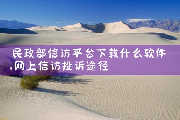 民政部信访平台下载什么软件